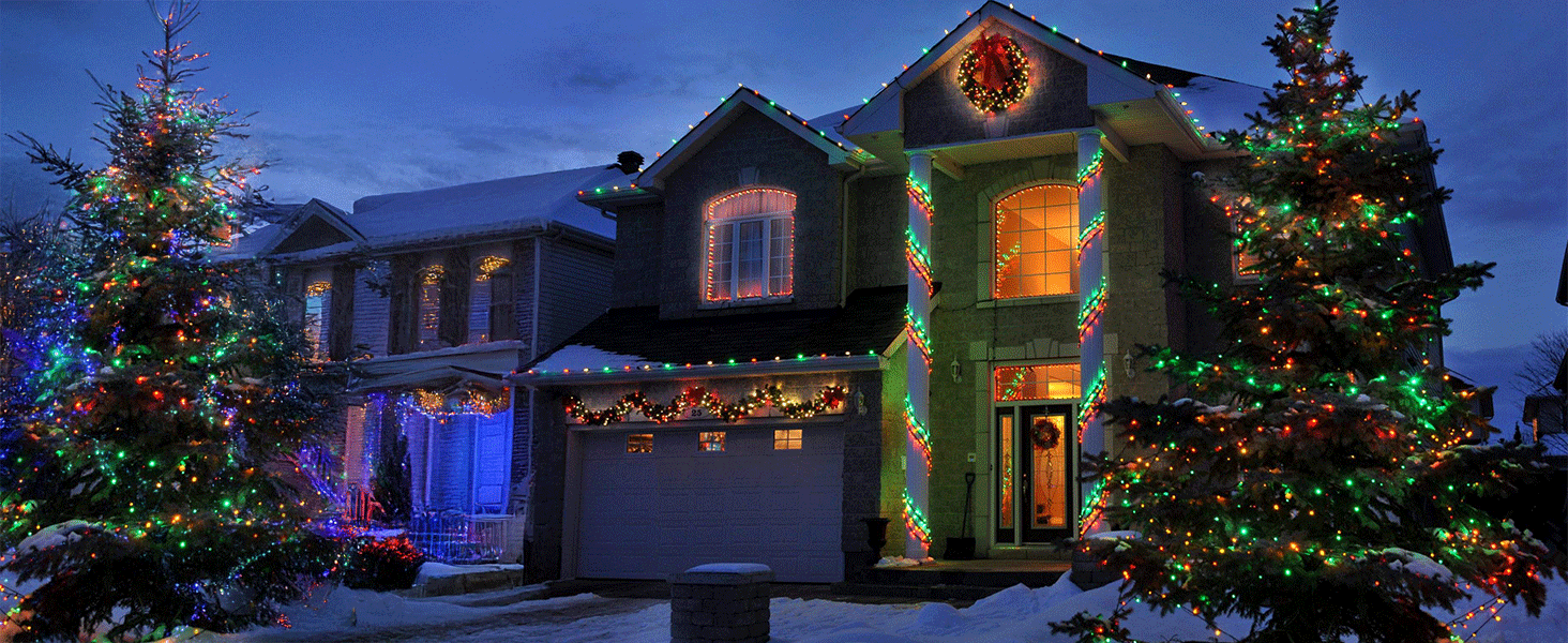red and green christmas lights