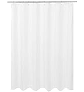 N&Y HOME Ultimate Waterproof Fabric Shower Curtain or Liner, Machine Washable, Breathable Fabric ...