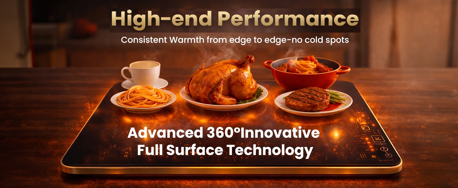 high end performace, fast heating, full surface heating technology