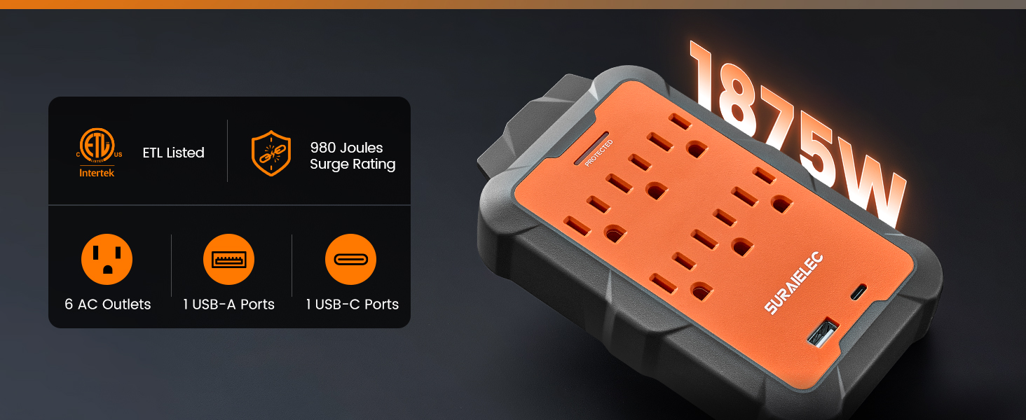 Outlet Extender with USB