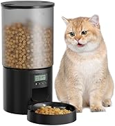Automatic Cat Feeder Food Dispenser: 6L Auto Dog Feeder with 1-6 Meals Cat Bowls Automatic Custom...