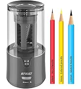 AFMAT Electric Pencil Sharpener, Pencil Sharpener for Colored Pencils, Auto Stop, Super Sharp & F...
