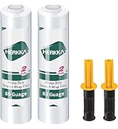 Stretch Film, HERKKA Stretch Wrap with Handles Industrial Strength, Moving Wrapping Plastic Roll,...