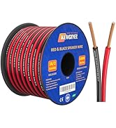 KENGIYEL 100FT 16 Gauge Speaker Wire Cable 2 Conductors Red Black Cable Hookup LED Lighting Strip...