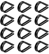 Antrader M3 Stainless Steel Thimble for 1/8" Dia. Wire Rope Cable,12Pcs | Black Rope Thimble Rigg...