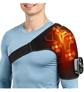 Cordless Shoulder Heating Pad with Massage for Rotator Cuff Shoulder Pain | Shoulder Massager for...