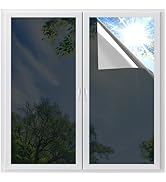 LUTE Window Film One Way Daytime Privacy Window Tint for Home, Sun Blocking Anti UV Heat Blocking...