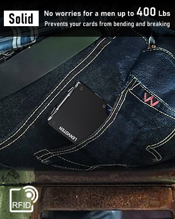 Matte Black Minimalist wallet for men