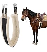 Dr.sendesi 47" Western Saddle Cinch, Horse Girth, Thickened Elastic Webbing & Plush Design, Engli...