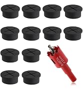 1 Inch(25mm) Desk Grommet, 13 Pieces Wire Grommet, Desk Hole Cover for Cables with Hole Saw,Plast...