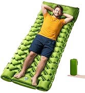 Oramoose Camping Sleeping Pad, Ultralight Camping Mat with Pillow Built-in Foot Pump, Inflatable ...