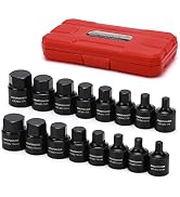 MIXPOWER 3/8-Inch Drive Low Profile Impact Hex Driver Set, 16-Piece, SAE/Metric, Hex, 1/4 Inch - ...