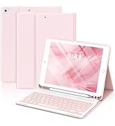 KBCASE Keyboard Case for iPad 9th/8th/7th Generation 2021/2020/2019, Compatible with iPad Air 3/P...