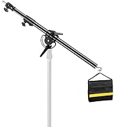 SUPON Photo Extension Boom Arm for Light Stand, 2.1ft to 3.5ft Adjustable Crossbar Holding Arm, 1...