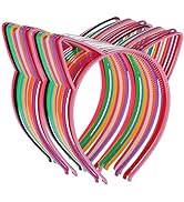 Tbestmax 24 Cat Ear Headbands Plastic Hairbands Hair Hoops Party Costume Daily Decorations Bunny ...
