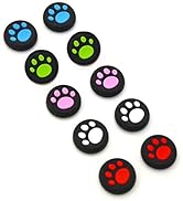 Timorn 5 Pairs/10 PCS Silicone Cat Pad Joystick Thumb Stick Caps Cover for PS4 PS3 PS2 Xbox One/3...