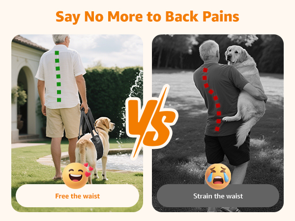 dog sling for large dogs hind leg support