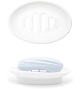 Aenfaiy 2 Pack Soap Dish for Shower, Non-Slip Silicone Bar of Soap Holder with Efficient Drainage...