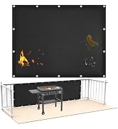Fireproof Heat Shield for Wall Behind Grill Protect Deck Fence from Grill Heat, Heat Shield for W...