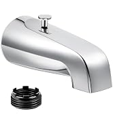 Enhon Tub Spout with Rear Diverter, Bathtub Spout Fitting 1/2-Inch or 3/4-Inch IPS, 5-1/4 Inch Le...
