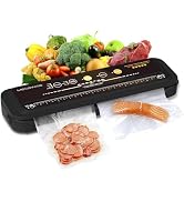 Updated Vacuum Sealer Machine (2025), MEGAWISE Food Sealer w/Starter Kit, Dry & Moist Food Modes,...