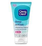 Clean & Clear Deep Action Oil-Free Exfoliating Facial Scrub for Deep Pore Cleansing, Cooling Face...