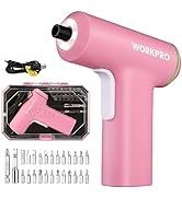 WORKPRO Electric Cordless Screwdriver Set, 4V USB Rechargeable Lithium-ion Battery Power Screwdri...