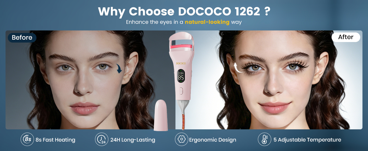 heated eyelash curler for women