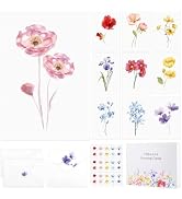 Thboxes Blank Cards and Envelopes, 40 Pack Blank Cards 4x6 Inches (10 Floral Designs), Elegant Gr...