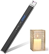 LcFun Candle Lighter Electric USB Rechargeable Plasma Arc Lighter with Safety Lock, Windproof Fla...