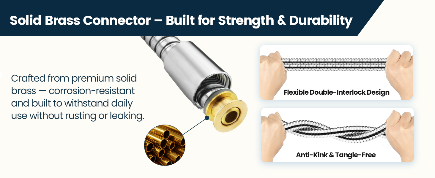 79 inches long stainless steel shower hose