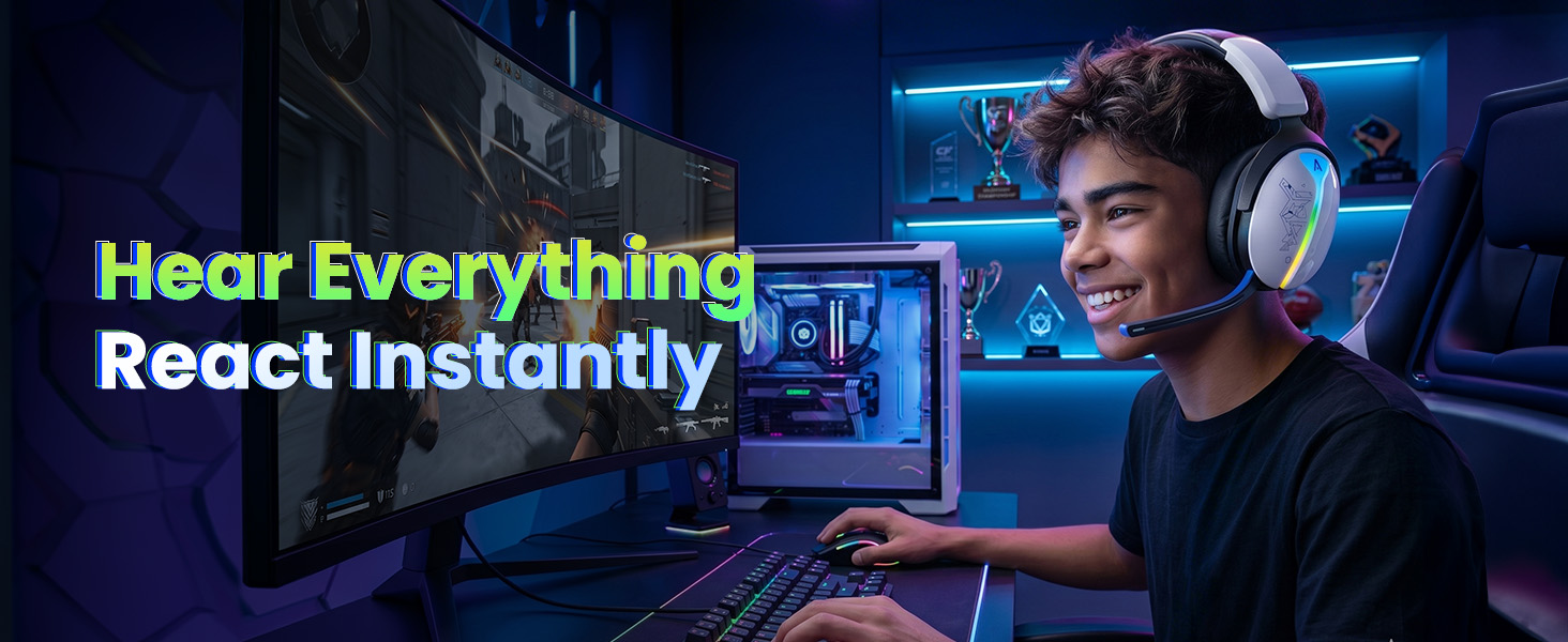 hear everrything react instantly