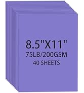 Cardstock 8.5 X 11, 40 Sheets, Dark purple Card Stock, 75lb/ 200gsm Copy Paper, Cardstock Printer...