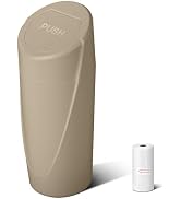 SGLRT Car Trash Can Bin with Lid - Car Garbage Can Cup Holder - Beige Mini Leakproof Vehicle Tras...