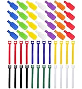 Cable Management Kit, 28 Pcs Multi-color Cable Labels and 24 Pcs Reusable Fastening Cable Ties, C...