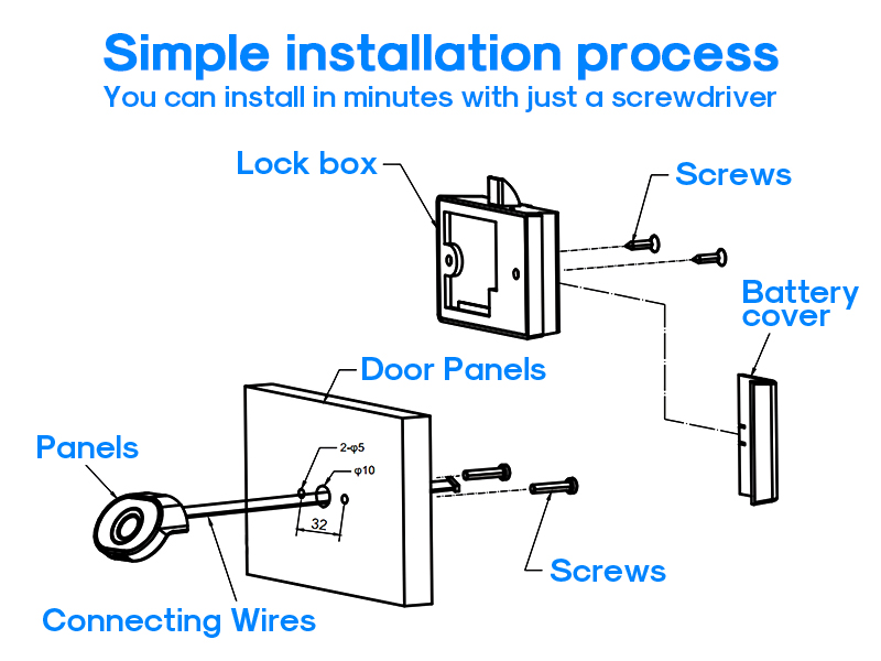 Bluetooth Fingerprint Cabinet Lock