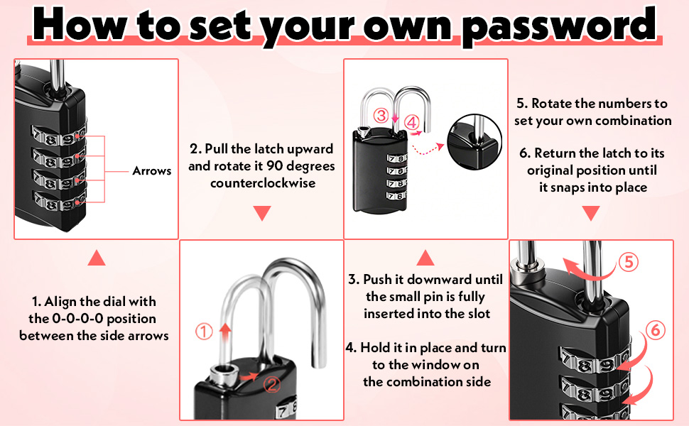 20 Pcs 4 Digit Combination Lock