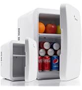 Wahacool Mini Fridge, 6L/8 Can Portable Personal Refrigerator - Cooler and Warmer, Ideal for Car ...