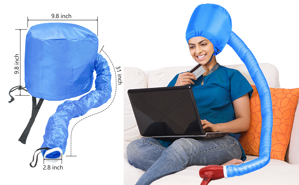 Portable Hair Dryer Bonnet Attachment Adjustable Hair Dryer Bonnet