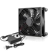 MEGAttA 80mm x25mm Computer Fan with AC Plug,Cooling Fan PC 12V Case Fans Variable Speed Controll...