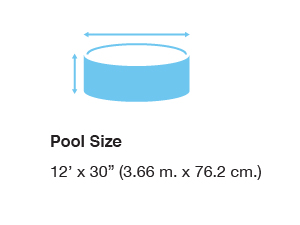 12ft x 30in Easy Set Up Inflatable Swimming Pool with Filter Pump