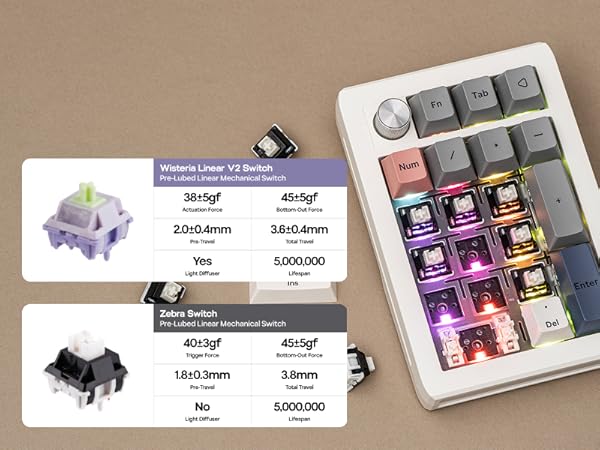 EK21 VIA Mechanical Number Pad
