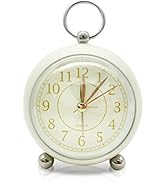 Analog Alarm Clocks, Desk Decorative Clock for Shelf Bedroom Kitchen Countertop, Battery Operated...