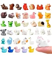 Zerobe Mini Resin Animal Tiny Resin Animals Miniature Little Small Animal Figures Bulk for Micro ...