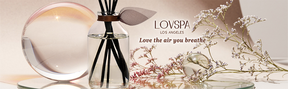 LOVSPA Home Fragrance Reed Diffuser Oil Sets. All Natural Scented Oils. No harmful ingredients.