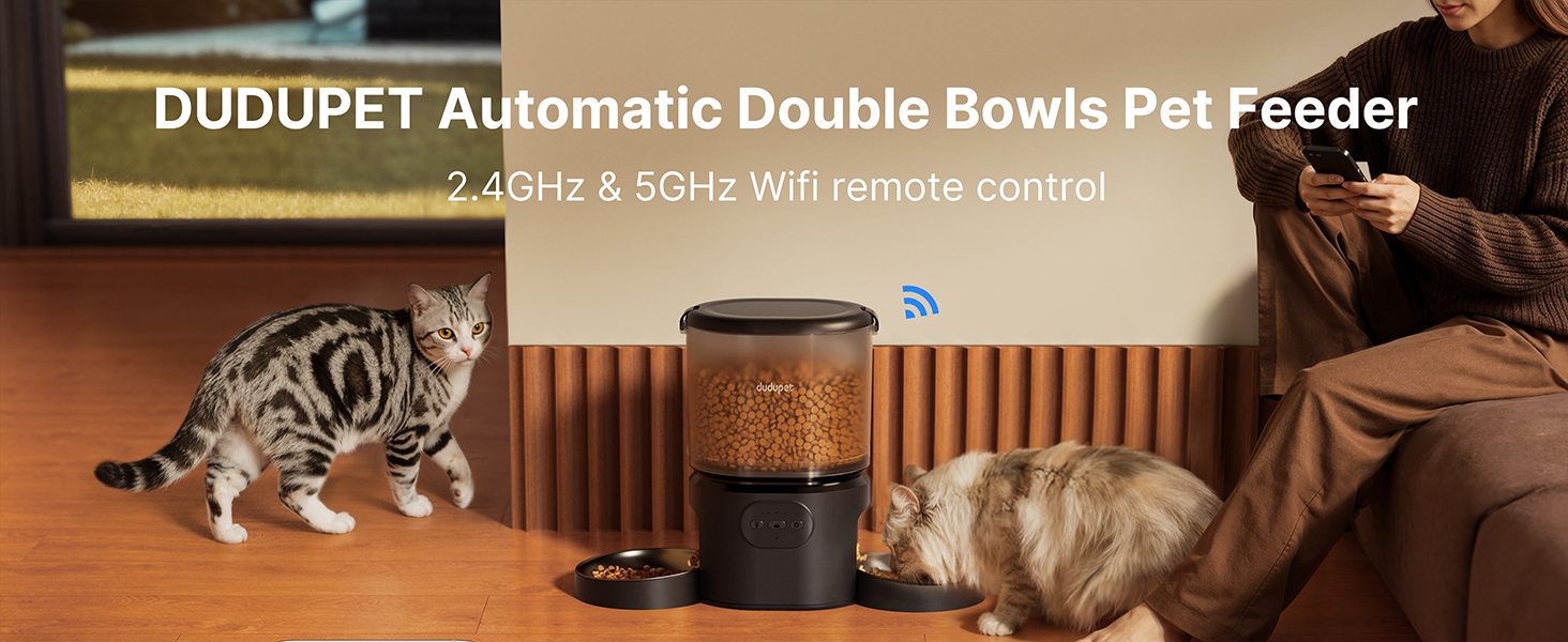 automatic cat feeder 2 cats