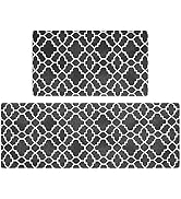 FRESHMINT Kitchen Mat Set of 2, Anti-Fatigue Cushioned Kitchen Mats for Floor, Waterproof Non Sli...