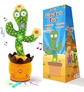 Ayeboovi Dancing Talking Cactus Baby Toy, Mimicking Recording Toy Repeats What You Say (Volume Ad...
