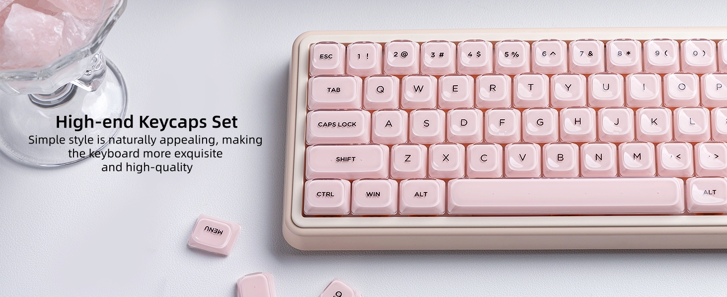 Jelly Low Profile Keycaps Shine Through Keycaps