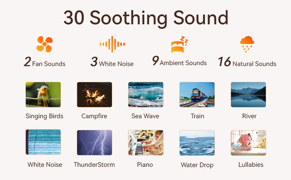sound machine has 30 soothing sound